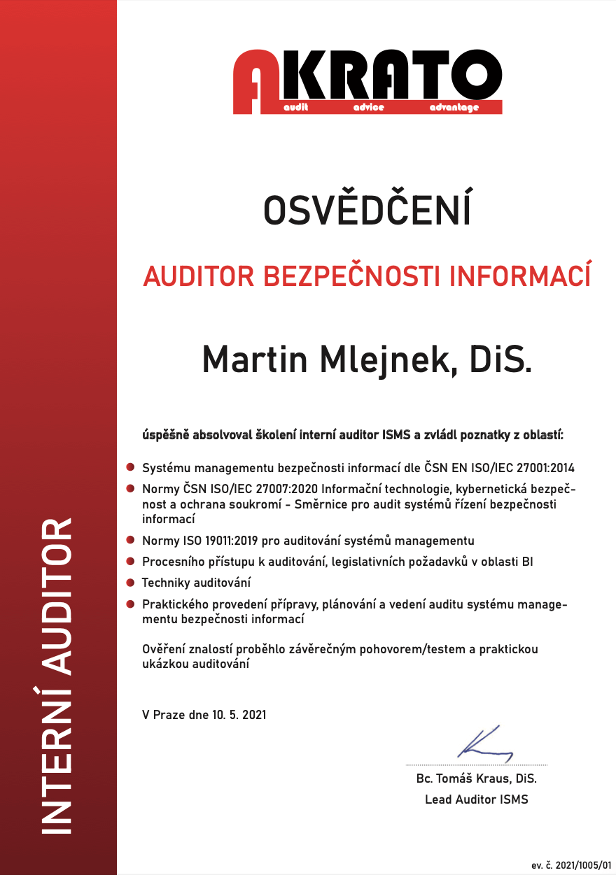 Auditor bezpečnosti informací