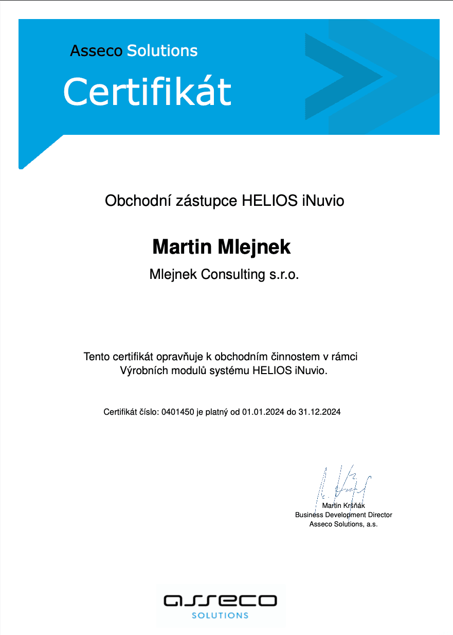HELIOS – výroba